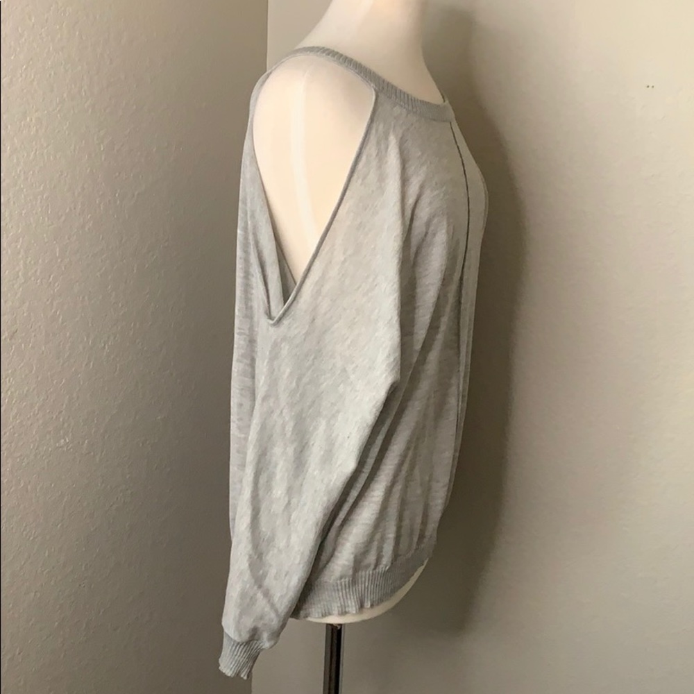COTTON EMPORIUM grey open shoulder sweater - Picture 3 of 9